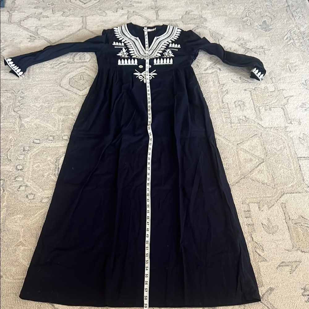 Tory Burch Blue and White Embellished Resort Gown - Picture 13 of 13